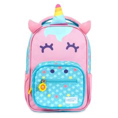 Our Side-kick backpack is a great choice for kids in preschool and kindergarten, having a lovely animal designs like unicorn, rabbit and dinosaur and an eye-catchy color combo that everyone will admire! This backpack has a durable and resistant 600D fabric, which is lead and PVC-free, so kids can wear it safely while parents can be at peace of mind. The strap is adjustable to ensure a custom fit and prevent the bag from sliding. Also, the backpack is very lightweight and comfortable to wear by k Cute Unicorn Print Backpack For Back To School, Cute Multicolor Unicorn Print Backpack, Cute School Backpack With Unicorn Print, Cute Pink Backpack With Unicorn Print, Pink Unicorn Print Backpack For Back To School, Back To School Unicorn Print Backpack, Pink Unicorn Print Standard Backpack, Playful Unicorn Print Bags, Side Kick