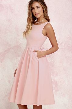 Midi Dress Heels, Peach Midi Dress, Silver Cocktail Dress, Vestidos Color Rosa, Look Rose, 파티 드레스, Dress Heels, Peach Dress, Guest Attire