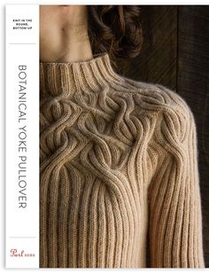 the back of a woman's sweater with braiding on it and text that reads,