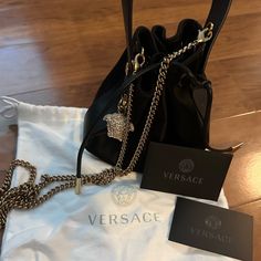 Excellent Condition No Damage Versace Crossbody Bags, Black Versace Bag, Versace Bags, Shoulder Bag Black, Mini Bag, Limited Time, Black Color, Versace, Bag Lady