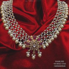 Jali Work, Diamond Ornaments, Ruby Chain, Silver Market, Emb Designs, India Style, Pendant Sets, Jewelry Catalog, Silver Collection