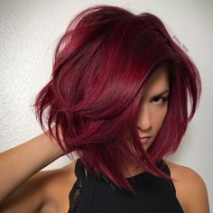 Red Hair Shampoo, Burgundy Bob, Southern Hair, Hair Play, Mom Hair, Short Red Hair, Hair Color Burgundy, Guy Tang, Dark Red Hair