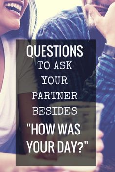 Questions to Ask Your Spouse Besides, "How Was Your Day?" We all get in the rut of asking lame questions and receiving lame answers. Click through for some great ideas of more inspired questions to ask your spouse each day to foster better connection and communication. Communication Ideas, Fun Questions To Ask, Healthy Marriage, Relationship Help, Relationship Stuff, Marriage Relationship, Marriage Tips, E Card, Love Marriage