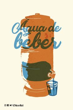 an orange and blue poster with the words cauava de celer on it