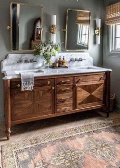 Wood Bathroom Vanity, Master Bath Remodel, Bathroom Design Inspiration, Bathroom Inspiration Decor, Up House, Upstairs Bathrooms, Wood Bathroom, House Bathroom, Bathroom Remodel Master