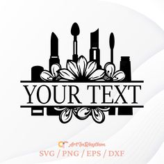 the logo for your text is black and white with flowers, spoons and knives