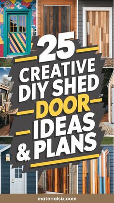 25 creative DIY shed door ideas and plans Diy Shed Door, Shed Door Ideas, Sliding Door Designs, Cedar Shed, Build A Door, Shed Door, Building A Door