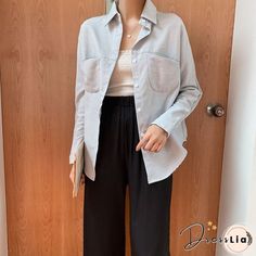 2022 Spring Women Summer Blouse Korean Long Sleeve Womens Tops And Blouses Vintage Women Shirts Blusas Roupa Feminina Tops Long Sleeve Womens Tops, Blouses Vintage, Sleeveless Short Dress, Hem Blouse, Summer Blouse, Bat Sleeve, Loose Shirt, Tops And Blouses, Women Long Sleeve Tops