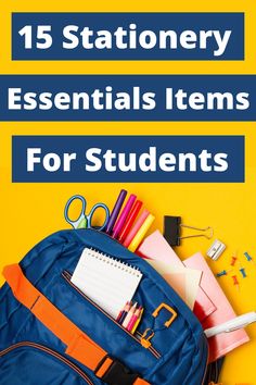 Stationery Essentials For Students Student Must Have Stationary, Stationery For College, College Stationary Essentials, Study Stationery List, School Stationary Items List, Stationary Items School, Stationary Items List, Study Materials Products, Stationary Supplies List