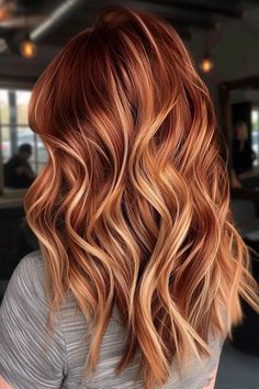 Red Hair With Blonde, Redhead Hair Color, Subtle Blonde, Chunky Blonde Highlights, Copper Blonde Hair Color, Pretty Red Hair, Red Hair With Blonde Highlights, Copper Blonde Hair, Hair With Blonde Highlights