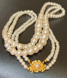 Vintage classic graduated beaded necklace double strand faux pearls glass. Excellent condition. Beaded Necklaces, Faux Pearl, Beauty Book, Labour Day, Accessory Gift, Beaded Necklace, Gift Card, Jewelry Necklaces, Birthday Gifts