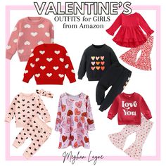 Heart outfits for little girls on Amazon. Toddler girls outfits for Valentine’s Day. Valentine’s Day outfits for girls from Amazon. Amazon Valentine’s Toddler Girls Outfits, Girls Valentines Outfit, Outfits For Girls, Valentines Outfits, Snake Plant, Working Moms, Busy Mom, Toddler Girl Outfits