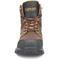 Carolina Men's Falcon 6" Steel Toe Waterproof Internal Metguard Work Boot -Brown- CA3591 On Sale Now! This Item Ships FREE! Meet Falcon - our Men’s 6” Steel Toe Internal MetGuard Work Boot, designed for rugged durability and ultimate protection. Featuring a steel safety toe cap, polyurethane internal MetGuard, and electrical hazard rating, these boots keep you safe on the job. With a comfortable mesh lining, removable EVA footbed, and heavy-duty oil and slip-resisting rubber outsole, they offer Impact-resistant Brown Boots For Safety, Impact Resistant Brown Safety Boots, Impact Resistant Brown Work Boots For Outdoor, Brown Steel Toe Boots For Outdoor Work, Brown Durable Boots For Outdoor Work, Brown Safety Lace-up Boots, Brown Impact Resistant Work Boots With Round Toe, Durable Brown Moc Toe Work Boots, Rugged Brown Waterproof Boots For Safety