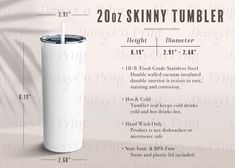 Tumbler Size Chart, Tumbler Mockup, Branding Mockups, Tumbler With Straw, Frame Set, 20oz Tumbler, Free Psd, Mockup Design, Feel Confident