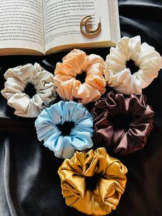 Indulge in the ultimate hair pampering experience with our silk satin scrunchies, meticulously crafted to ensure your tresses remain kink-free and fabulous all day long. Each scrunchie in this set is made from high-quality silk satin, a material renowned for its gentle touch on hair, reducing breakage and maintaining that sleek, shiny look we all adore. The set includes a gorgeous palette of 9 colors, carefully selected to complement any outfit or mood, making it the perfect accessory for both c Silk Hair Scrunchies, Champagne Hair, Satin Scrunchies, Hair Elastic, Chic Bracelet, Sister Friends, Silk Hair, Hair Scrunchies, Hair Elastics