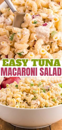 this easy tuna macaroni salad is the perfect side dish for lunch or dinner