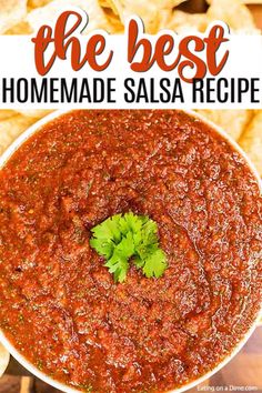 the best homemade salsa recipe in a white bowl