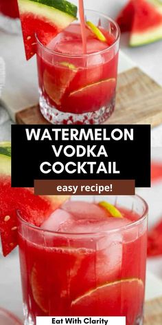 watermelon vodka cocktail with text overlay