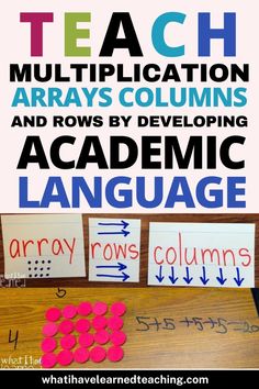 an array of different types of words and numbers on a table with the text teach