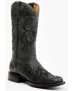 Shyanne Women's Lasy Western Boots - Broad Square Toe Shyanne Boots, Chukka Shoes, Womens Cowgirl Boots, Boot Barn, Cowboy Boots Women, Heel Caps, Black Square, Rubber Heels, Boots Shoes