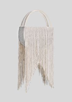 Estel Medium Pearl Fringe Bag Luxury Formal Bag With Beaded Fringe, Luxury Bags With Beaded Fringe, Beaded Fringe Clutch For Party, Party Clutch Bag With Beaded Fringe, Party Clutch With Beaded Fringe, Party Clutch Bags With Beaded Fringe, Evening Rectangular Bag With Beaded Fringe, Evening Rectangular Bags With Beaded Fringe, Rectangular Evening Bag With Beaded Fringe