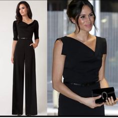 Black Halo The Classic Jackie O Asymmetric Neck Black Wide Leg Jumpsuit Sz 14. Originally $415. Jumpsuit In Like New Condition, Belt Has Some Signs Of Wear Luxury Black Fitted Jumpsuits And Rompers, Luxury Fitted Black Jumpsuits And Rompers, Luxury Black Pantsuit For Office, Elegant Formal Asymmetrical Jumpsuits And Rompers, Elegant Fitted Asymmetrical Jumpsuits And Rompers, Luxury Black Jumpsuits And Rompers For Evening, Sleek Black Formal Jumpsuits And Rompers, Elegant Asymmetrical Jumpsuits And Rompers For Night Out, Elegant Asymmetrical Jumpsuits And Rompers For Work