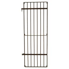 an iron gate on a white background with clippings to the top and bottom bars