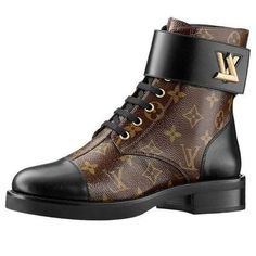 (WMNS) LOUIS VUITTON Wonderland Flat Ranger Boots 'Brown Monogram' 1AAV5W Lv Boots, Monogram Shoes, Ranger Boot, Luxury Boots, Star Boots, Leather Footwear, Louis Vuitton Boots, Leather Flat Shoes, Buckle Shoes