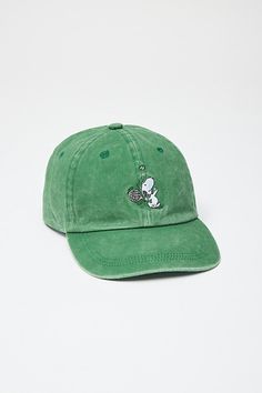 Washed cotton paneled dad cap topped with a Snoopy icon at the front. Fitted with an adjustable strap closure and a curved brim. Features Snoopy motif dad hat Paneled construction Adjustable closure Content + Care 100% Cotton Spot clean Imported Size Circumference: Adjustable | Peanuts Snoopy Tennis Washed Dad Hat in Green at Urban Outfitters Urban Outfitters Adjustable Cotton Hat, Urban Outfitters Casual Cotton Hat, Urban Outfitters Casual Hat With Curved Brim, Urban Outfitters Casual Curved Brim Hat, Casual Hats From Urban Outfitters, One Size Fits Most, Casual Adjustable Hats From Urban Outfitters, Urban Outfitters Adjustable Snapback Hat, Casual Hats By Urban Outfitters, Urban Outfitters Casual Hats, One Size Fits Most