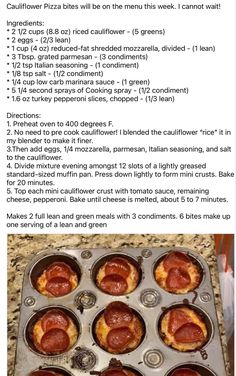 the recipe for mini pepperoni pizzas is shown