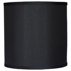 a black lamp shade on a white background