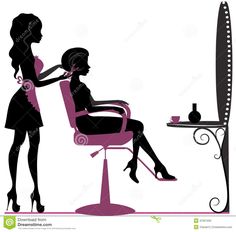 a woman getting her hair done at the salon stock photo - image 349784