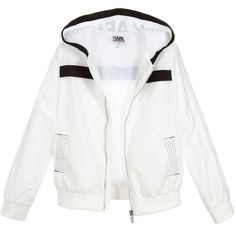 ✨ Elevate your little one's style with our latest addition to the Fashion Kids Collection by Karl Lagerfeld! Introducing the ultimate blend of fashion and functionality: our white zip-up jacket featuring the iconic Karl logo on the hoodie. 💫 With sleek black stripes adorning the chest and a modern design of nested rectangles on the pockets, this jacket exudes sophistication at every angle. Crafted from 100% polyester, it offers breathability while keeping your mini fashionista protected with its water-resistant finish. 🌧️ The ribbing detail on the sleeves and bottom, consisting of 98% polyester and 2% elastane, ensures a snug fit and adds a touch of sporty charm. Available in sizes ranging from 2 years to 16 years, it's the perfect statement piece for every young trendsetter. Don't just Striped Hoodie, Baby Boy Romper, Boys Romper, Boys Accessories, Baby Girl Romper, Boys Top, White Hoodie, Baby Girl Shoes, Hoodie Jacket