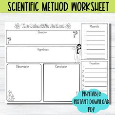 the scientific method worksheet for students to practice their writing skills and help them understand what they are doing