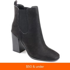 in stock Fall Chelsea Boots With Stacked Heel, Trendy Chelsea Boots With Stacked Heel For Fall, Trendy Block Heel Chelsea Boots For Fall, Trendy Fall Chelsea Boots With Block Heel, Fall Booties With Stacked Heel, Winter Faux Leather Booties With Medium Width, Winter Faux Leather Booties Medium Width, Fitted Chelsea Boots With Stacked Heel For Fall, Winter Faux Leather Booties