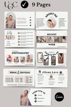 Services Offered Template, Photographer Portfolio Pdf, Social Media Designer Portfolio, Portfolio Design Minimalist, Ugc Pricelist, Portfolio Website Design Minimalist, Esthetics Portfolio, Marketing Portfolio Design