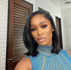 Natural Hair Bob Cut, Makeup Baddie, Dess Dior, Silk Press Natural Hair, Pretty Aesthetic, Hair Weaves, Silk Press, Hair Crush, Headband Wigs