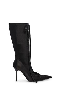 Widow Lace Up Stiletto Zip Up Boots - Black – Dolls Kill Boots With Bows On Back, Witchy Shoes Modern Witch, Widow Clothing, Dollskill Shoes, Heeled Lace Up Boots, Zip Up Boots, Kitten Heel Boots, Black Heel Boots, Stiletto Boots