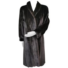 DESCRIPTION : 269 BLACK DIAMOND MINK FUR COAT SIZE 10 Portrait collar, supple skins, beautiful fresh fur, european german clasps for closure, too slit pockets, nice big full pelts skins in excellent condition. This item is made in Canada with the best quality skins. MEASUREMENTS : SIZE :10 LENGTH :42 BACK ACROSS :20 SLEEVES :29.5-23 INSIDE :23 SWEEP :59 ******All our fur coats are professionally cleaned and glazed with tags of certificate with cleaning company. ******Please allow 5 days for the Clothes For Women Over 50, Cleaning Company, Designer Coats, Mink Fur Coat, Women Coats, Fox Fur Coat, Style Noir, Fur Coats, Coat Design