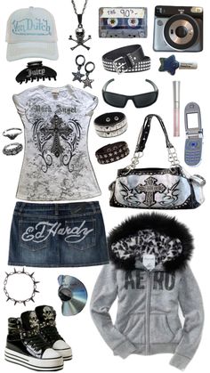 Aeropostale Outfits, Edhardy Y2k, Beauty Aesthetic, Future Outfit, Really Cute Outfits, Dark Fashion