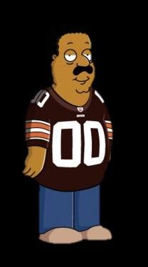 a cartoon character wearing a football jersey with the number 00 on it's chest