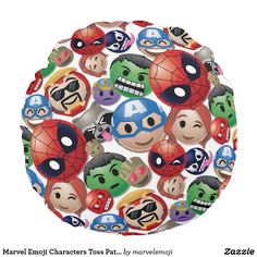 the avengers characters are depicted in this circular plate with different faces on each one side