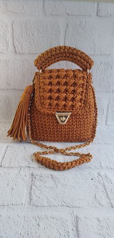 ✨Handmade Crochet Bag dimension Lenght : 24 cm Width : 9 cm Heigth : 23 cm ( dimensions can show help according to 1-2 cm rope ) ✨You can use shoulder bag or crossbody bag ✨ Designer bag made by me , custom made ✨Luxury shoulder bag , Handmade Crossbody bag Made of premium T-shirt yarn with %100 cotton ✨Hand woven bag strap lenght 100 cm ✨Personalized Crochet Bag has lined ✨Hand knit bag Washing in the washing machine is not recommended , dry clean only ✔️ You can color your life or the your loved ones with handmade crochet bag 🙂 ✨I can make it in any size you want ! ✨For your different color choice , please contact me ✨https://www.etsy.com/shop/htcdesingbags  Happy shoppings ! Crossbody shoulder Crochet Luxury handmade Designer women bag,knitted Personalized Christmas gift bag, Handmade Crochet Luxury, Crochet Blouse Free Pattern, Personalized Crochet, Hand Knit Bag, Crossbody Bag Designer, Luxury Shoulder Bag, Knit Bag, Handmade Crochet Bags, Christmas Gift Bags