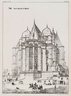 this is an old drawing of a church