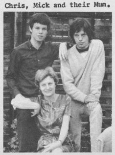 an old photo of three people posing for the camera