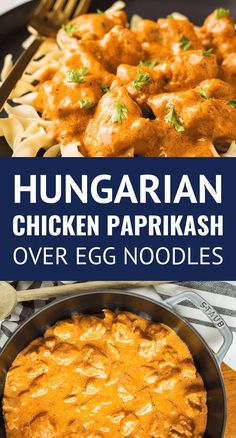 the recipe for hungarian chicken paprikah over egg noodles