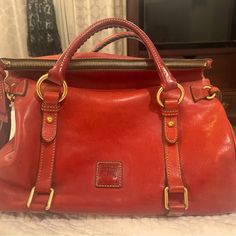 Dooney & Burke Red Leather Bag. Minimally Used. Red Leather Purse, Red Leather Bag, Dooney & Bourke Bags, Leather Purse, Dooney Bourke, Leather Purses, Red Leather, Leather Bag, Shoulder Bags