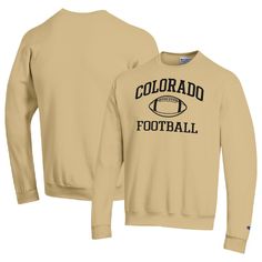 Stay warm while rooting for the Colorado Buffaloes to score a touchdown with this Football Icon sweatshirt. Made by Champion, it features team graphics printed on a blend of soft, durable fabrics. Fleece lining adds an extra layer of cozy warmth to this Colorado Buffaloes pullover. Fall Fleece Sweatshirt For Fans, Fleece Sweatshirt For Fall Fan Apparel, Fleece Sweatshirt For Fall Fan Merchandise, Collegiate Team-colored Sweatshirt For Fall, Team-colored Fall Sports Sweatshirt, Team-colored Sweatshirt For Sports In Fall, Team Spirit Logo Print Sweatshirt For Game Day, Team Spirit Sweatshirt With Logo Print For Game Day, Fan Apparel Fleece Sweatshirt With Graphic Print