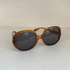 Acetate Og Glasses Elegant Brown Sunglasses With Round Frame, Formal Brown Acetate Sunglasses, Elegant Brown Round Frame Sunglasses, Vintage Acetate Sunglasses With Mirrored Lenses, Formal Brown Glass Sunglasses, Brown Round Frame Glass Sunglasses, Chic Brown Round Frame Sunglasses, Formal Sunglasses With Uv Protection And Glass Lenses, Formal Sunglasses With Uv Protection