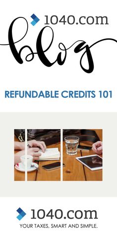 the front cover of a business brochure for refundable credits 1010 com